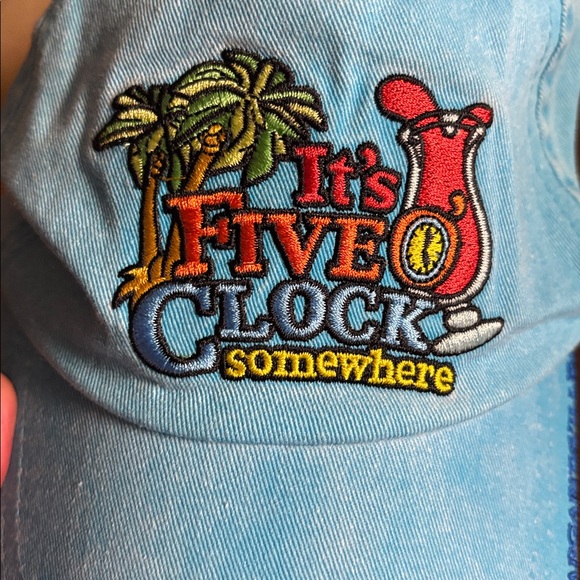 Margaritaville Sky Blue Cap with Tropical Embroidery - Picture 3 of 6